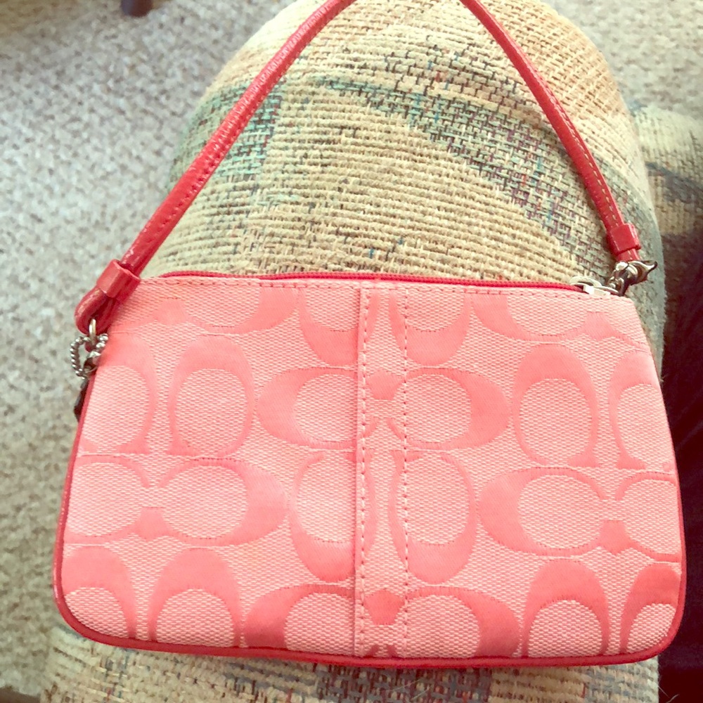 Pink Coach Wristlet